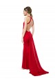 Online Rosso Stile sirena Capestro Alto Collo Crespo Elastico Lunga Formali Abiti da damigella donore / Abiti da sera / Abiti da ballo