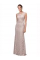 Online Stile sirena Illusione Scoop Pizzo Lunga Abiti da damigella donore / Abiti da ballo