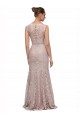 Online Stile sirena Illusione Scoop Pizzo Lunga Abiti da damigella donore / Abiti da ballo