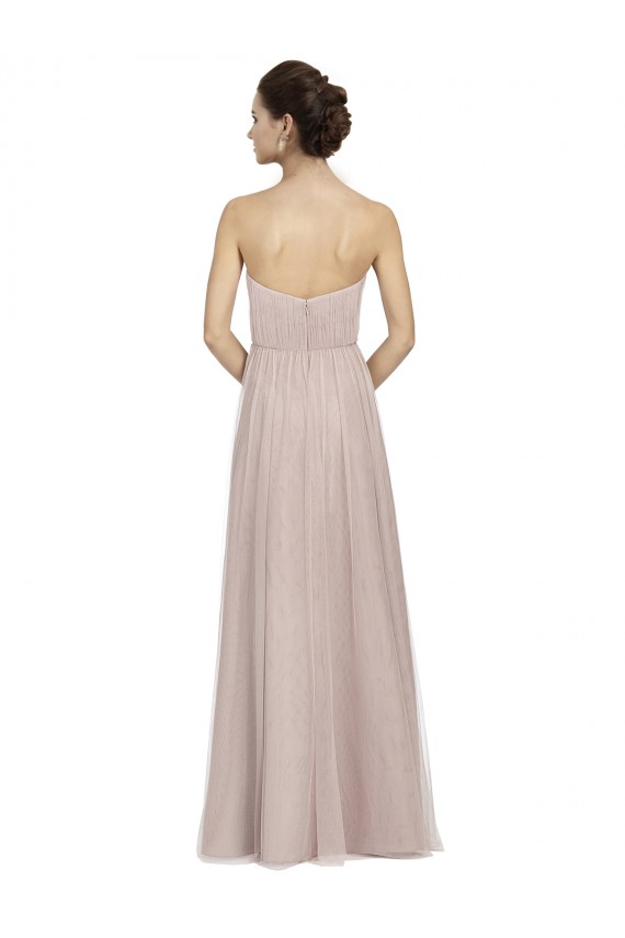Online Vintage Rose Linea A Innamorato Tulle Lunga Abiti da damigella donore