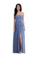 Online Windsor Blu Linea A Sottili Chiffona Lunga Abiti da damigella donore
